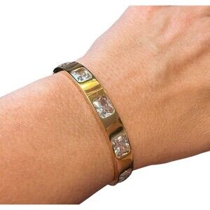 Michael Kors Rose Gold Crystal Stud Bangle Bracelet